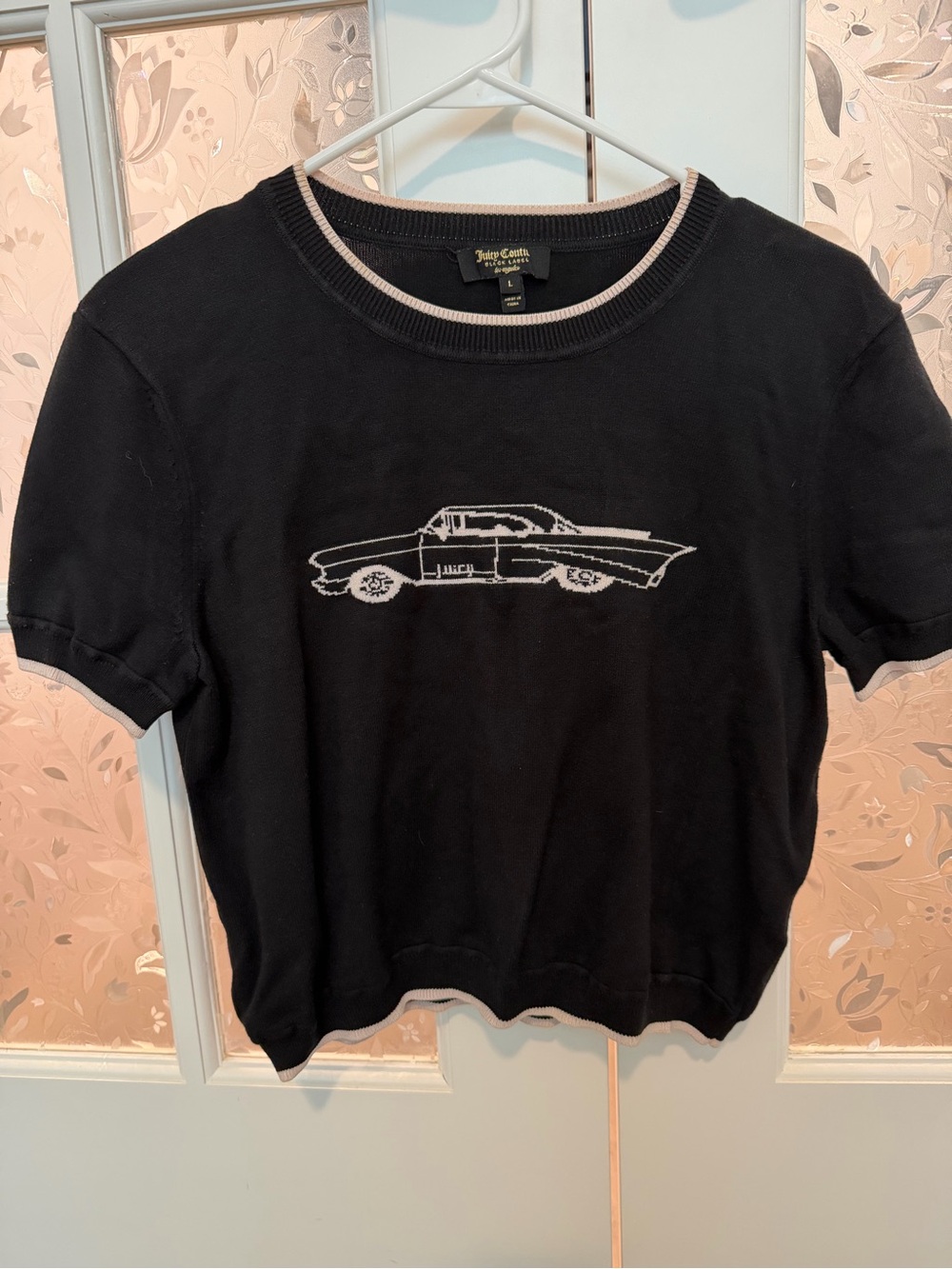 Juicy Couture Black Label Knit  Tee with Car Graphic - Picture 3 of 6